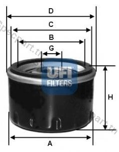 Filtre À Huile NISSAN FORD UFI 2313400 MISFAT Z134