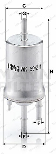 MANN FILTER Filtre carburant WK 69/2 VW / SKODA / SEAT