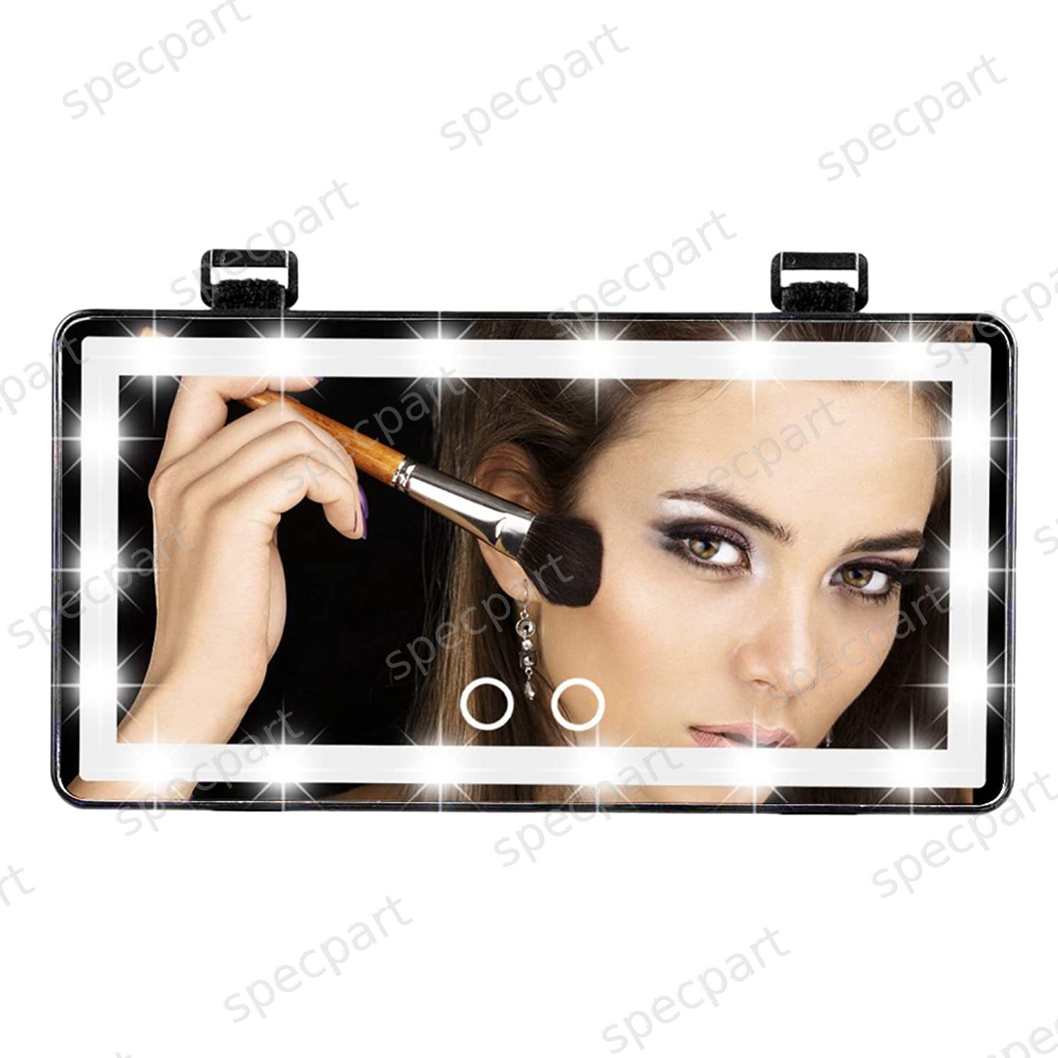 Miroir LED pour Pare-Soleil Voiture – Rechargeable, 3 Modes d’Éclairage