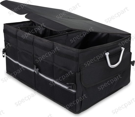 Boîte de Rangement de Coffre – Organisateur Multifonction Voiture avec Couvercle