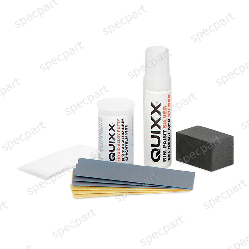 Quixx kit réparation jantes alliage – Argent