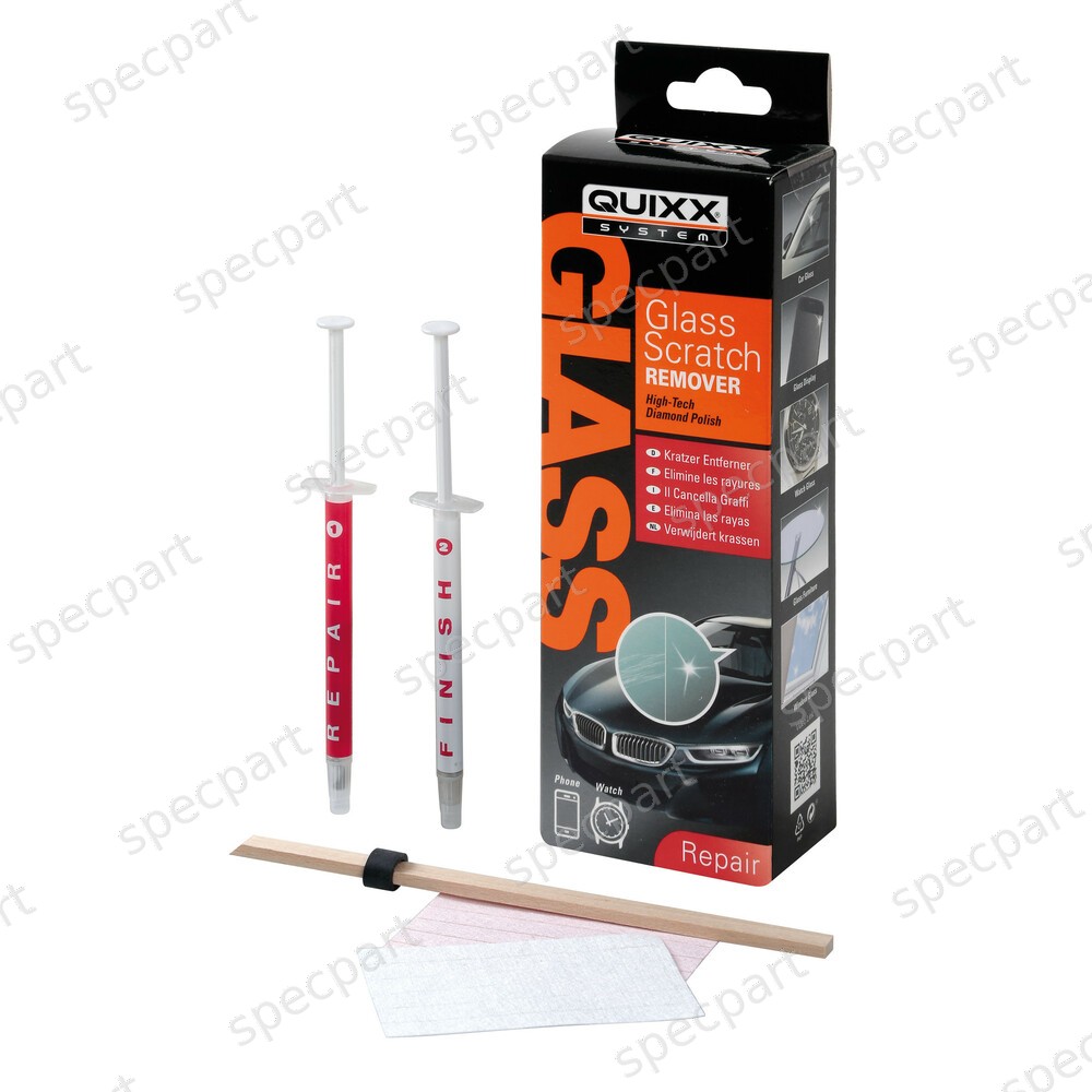 QUIXX efface-rayures pour surfaces en verre