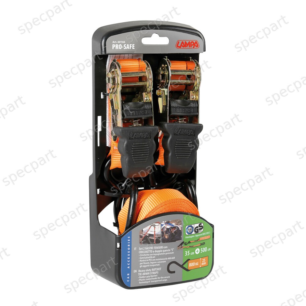 Sangles d’arrimage à cliquet robustes Pro-Safe – 500 cm