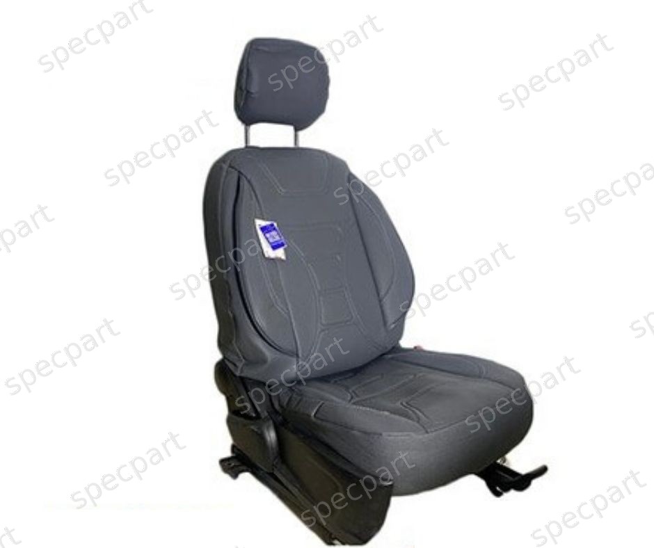 Housse auto deluxe simili-cuir gris