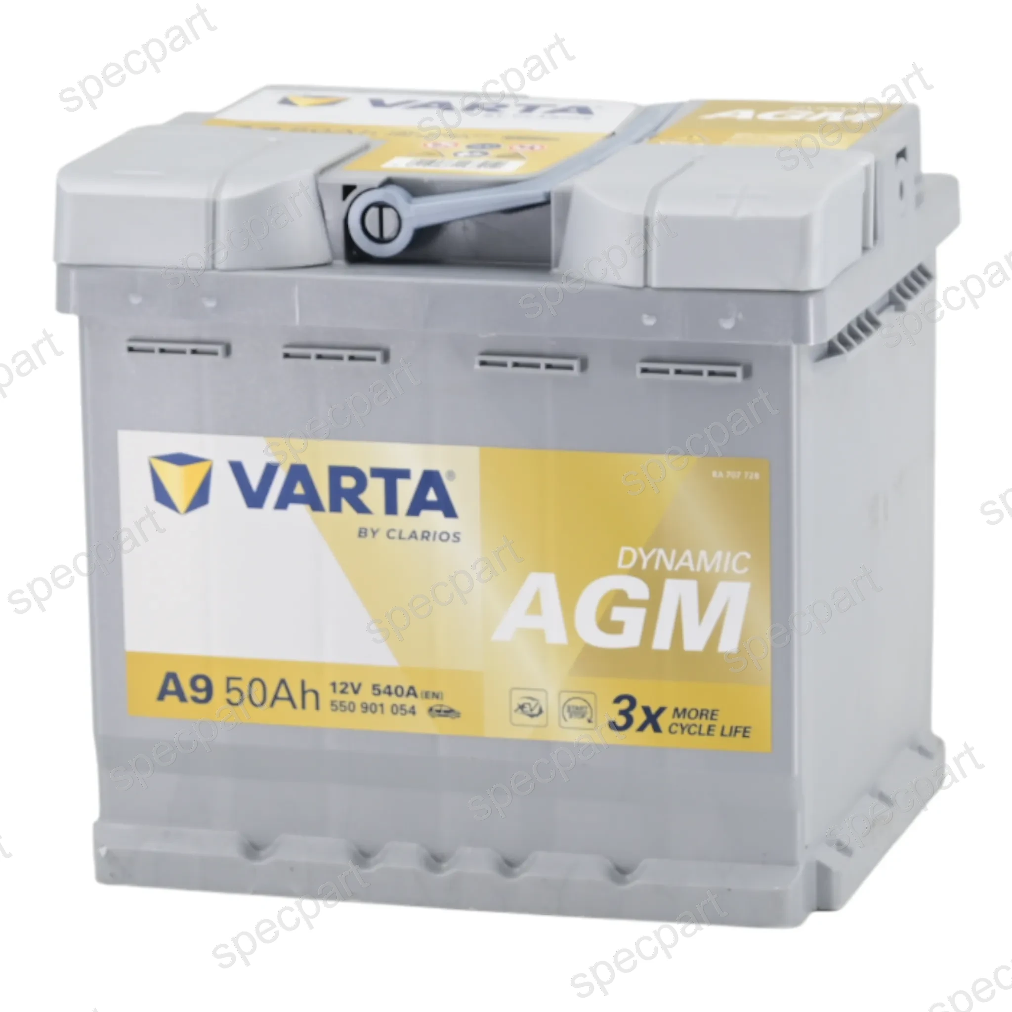 VARTA A9 SILVER DYNAMIC AGM XEV 12V 50AH 540A