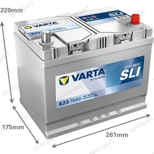 VARTA -Blue Dynamic E23 M10 70 Ah 630A