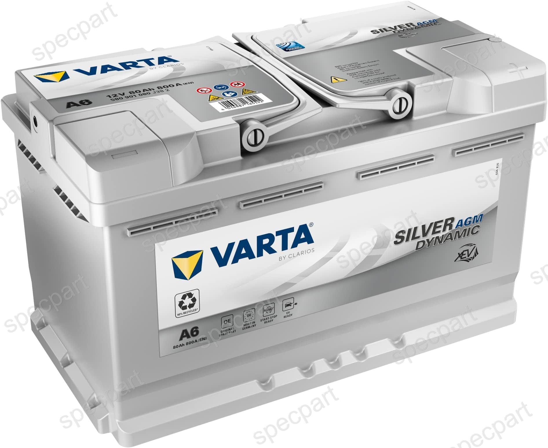 VARTA silver dynamic A6 AGM 80ah 800A